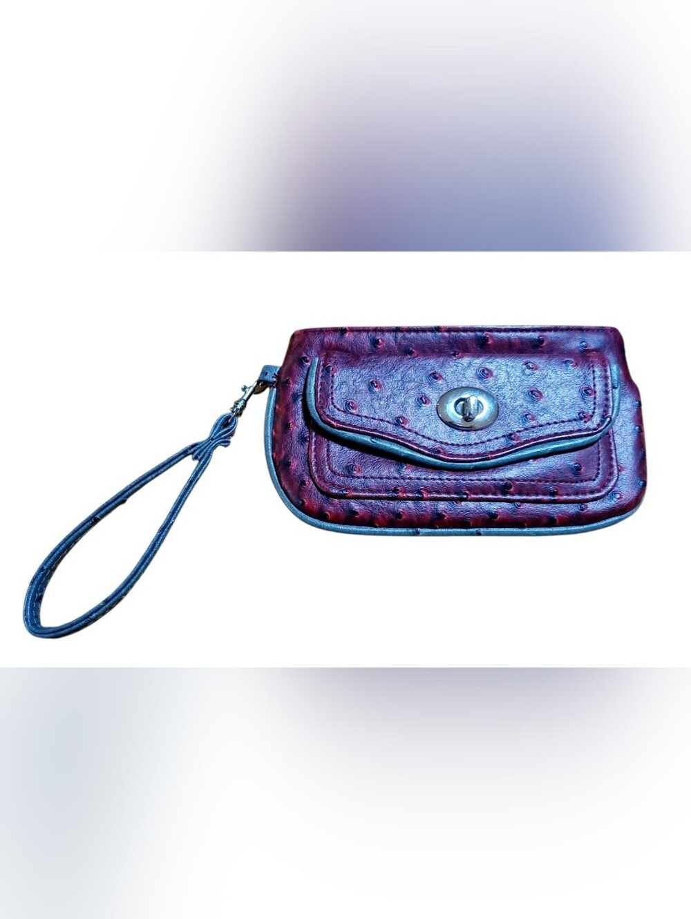 Charming Charlie Alligator Red Wristlet Wallet